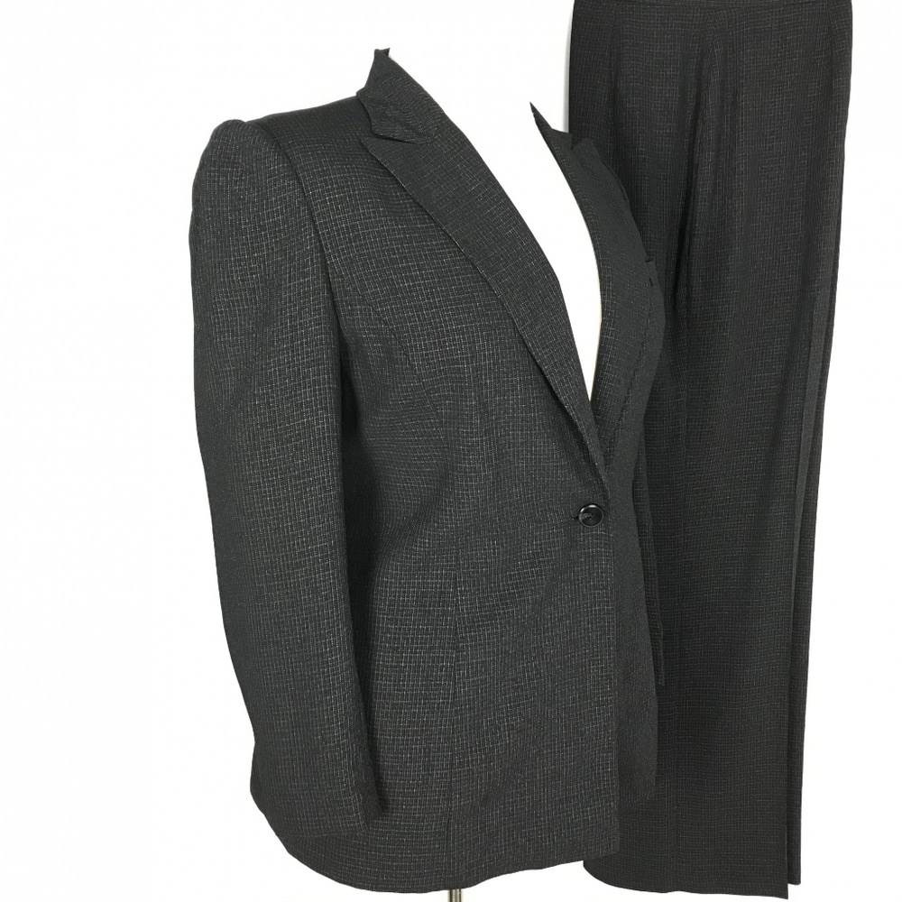 Le Suit Black 2 Pc Pant Suit Set Size 14